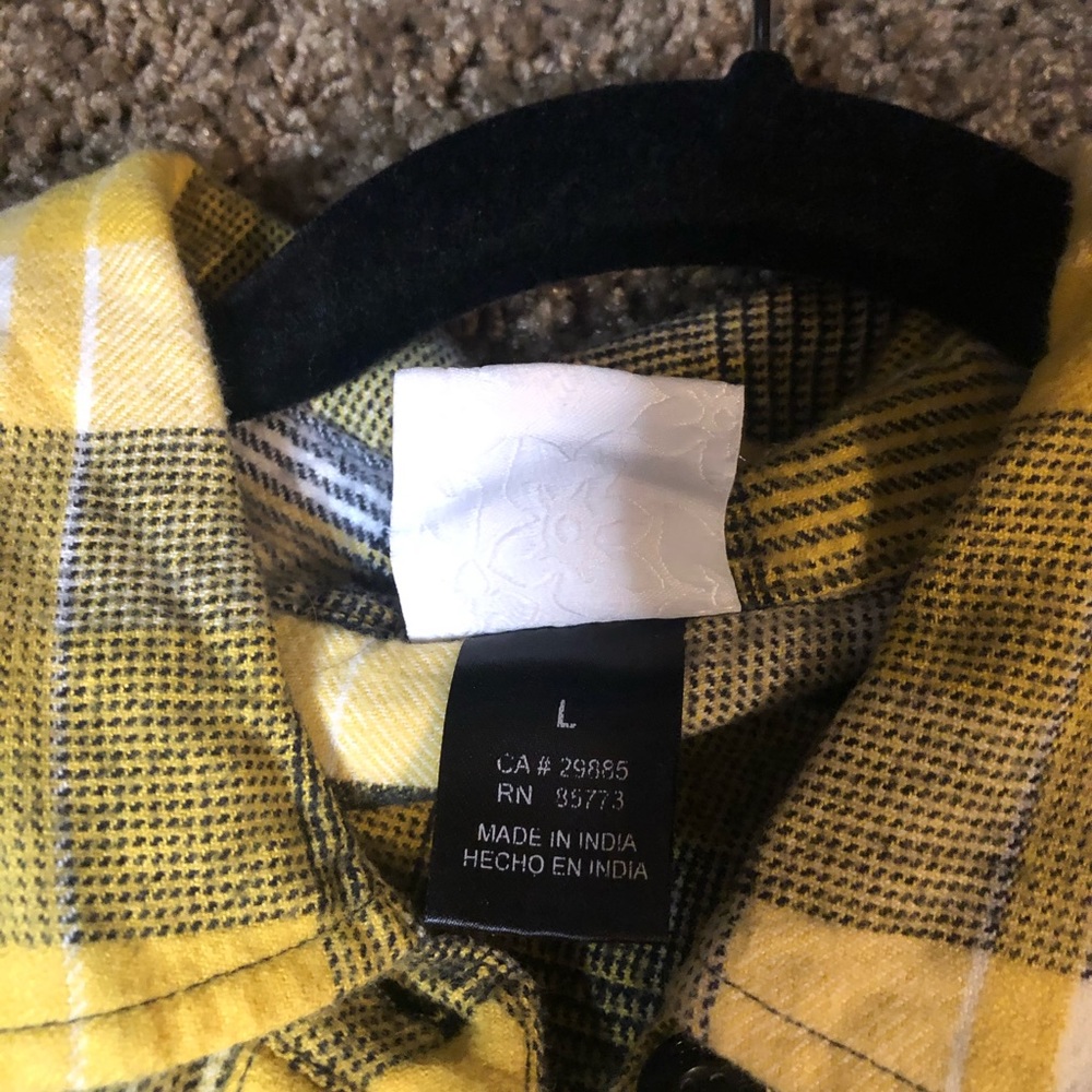 O’Neill yellow flannel.